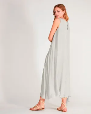 SIlk Blend Flyaway Tank Maxi Dress