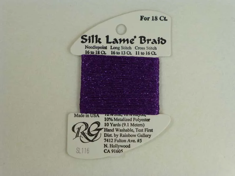 Silk Lame Braid SL116 Medium Violet