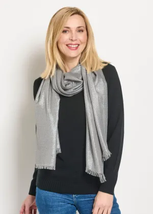 Silk stole with metallic thread