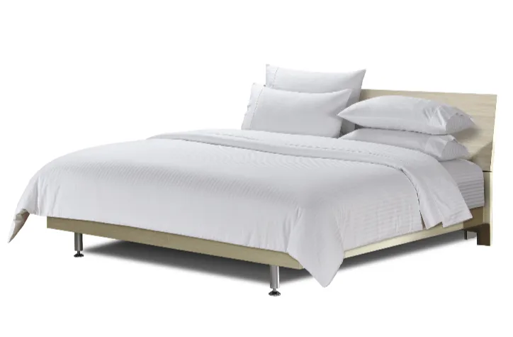 Simon Baker 250 Thread Count Egyptian Cotton Stripe Duvet Cover Set White