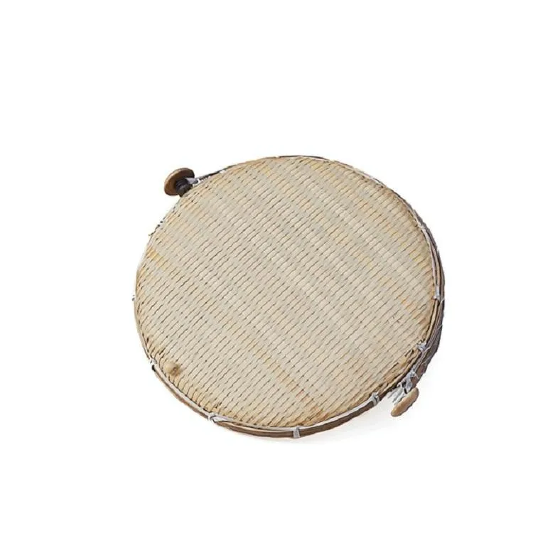 Small Round Bamboo Woven Dustpan Basket For Household Storage - 30Cm
