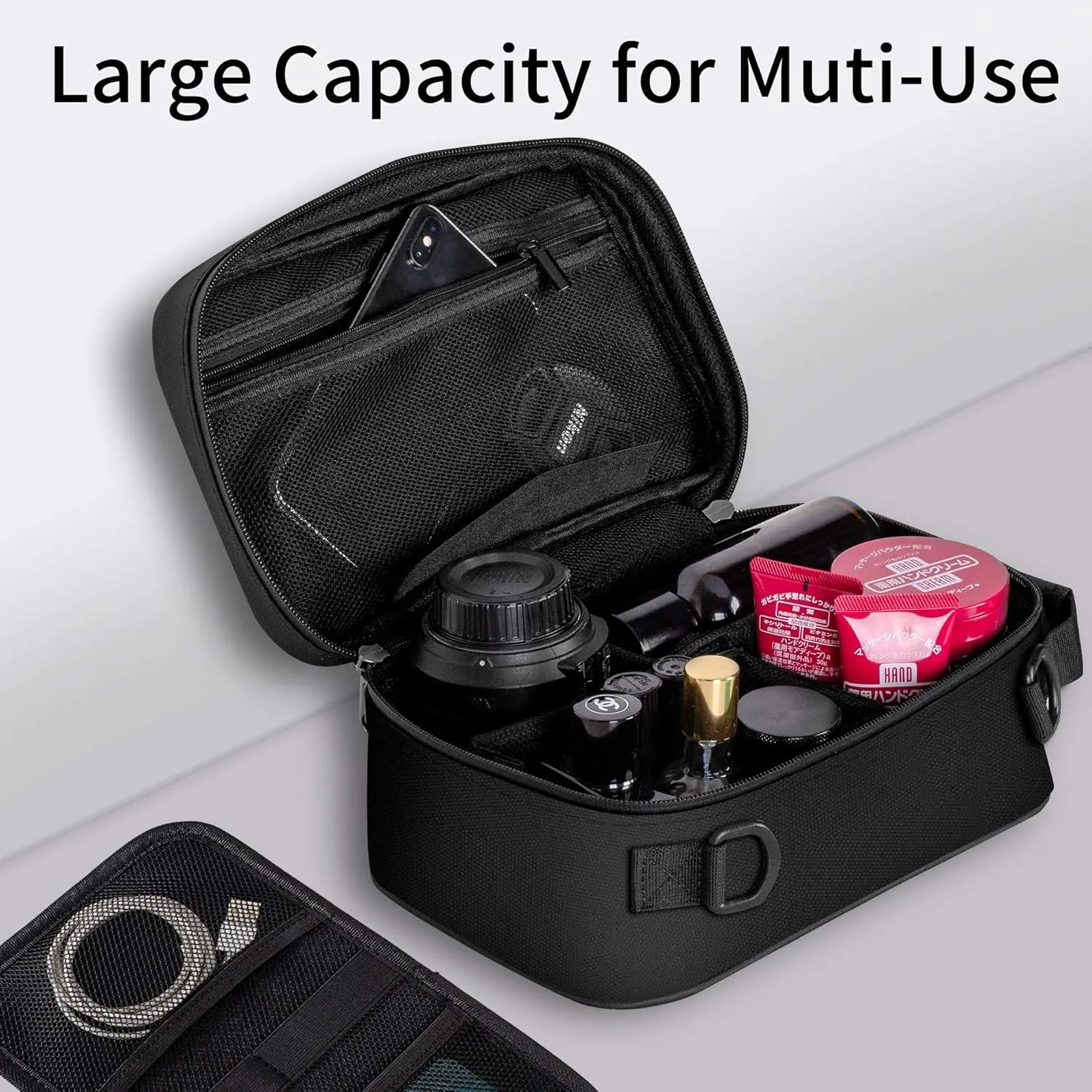 Smell Proof Bag for Travel, Smell Proof Stash Box, Smell Proof Containers, Odorless Travel Storage Bag,Home Organizer Case Odor Proof Lock Box with Accessories,Birthday Christmas Gift for Men