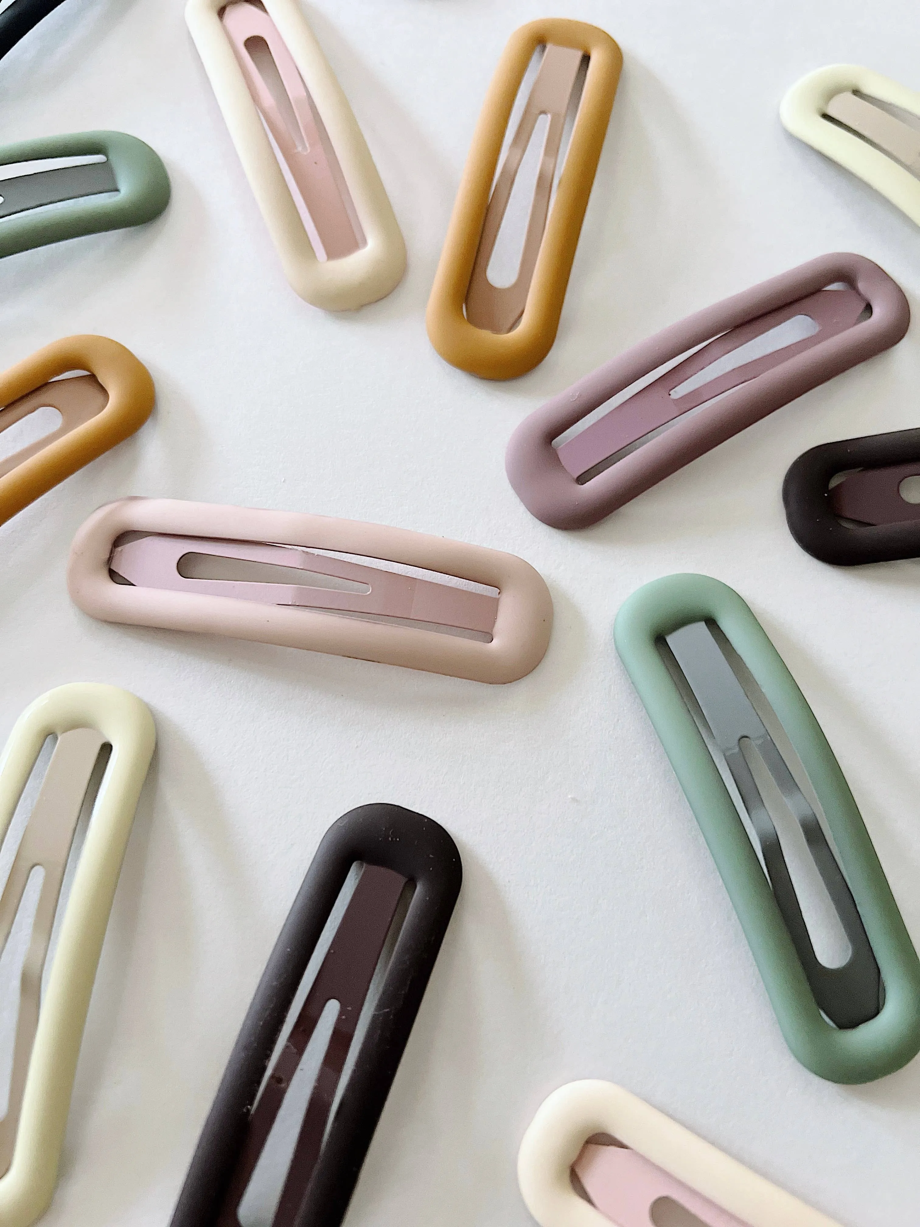 Solid snap clips - 3 colors: Earth