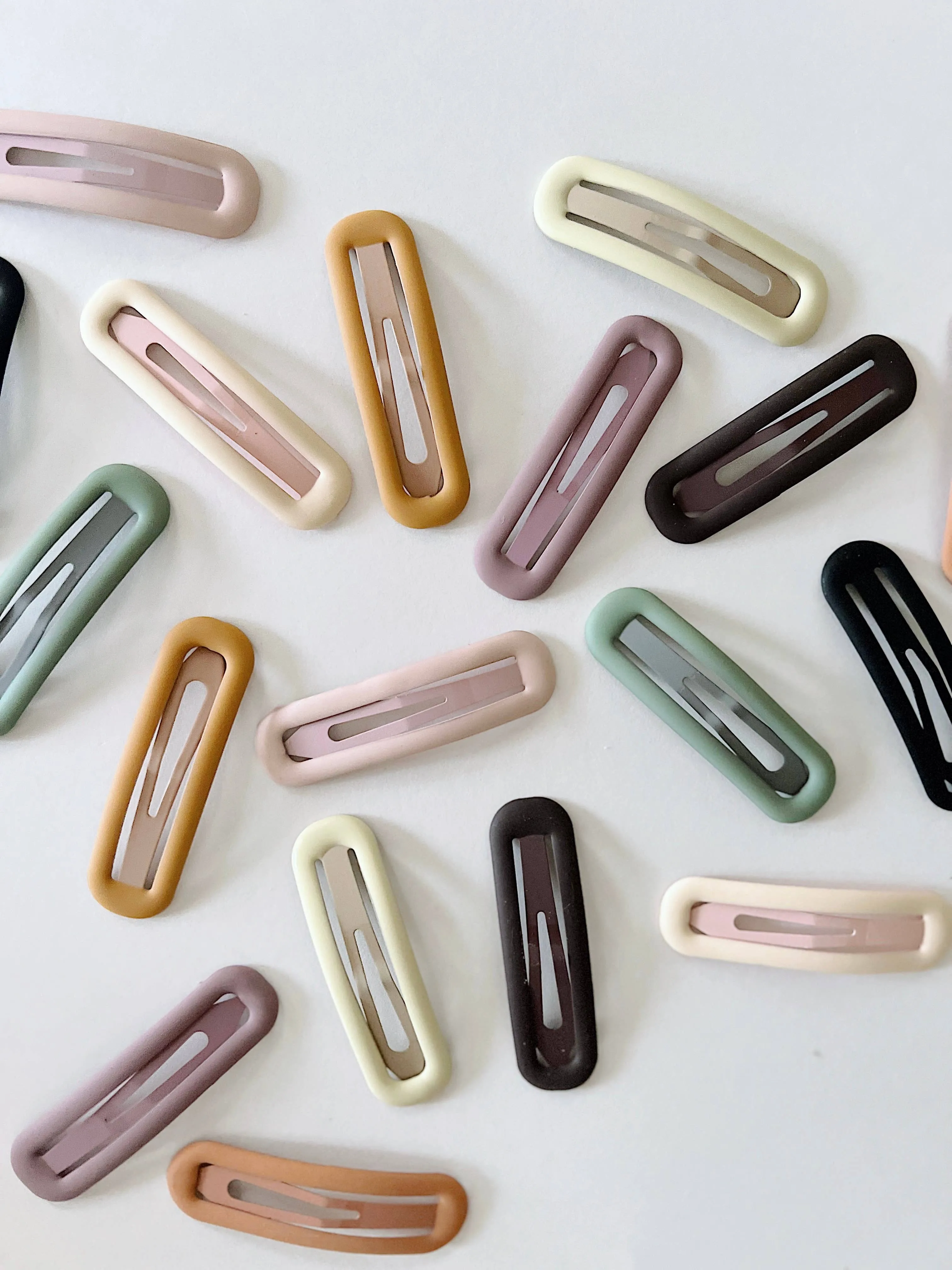 Solid snap clips - 3 colors: Earth