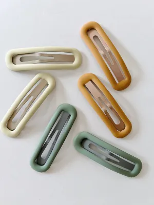 Solid snap clips - 3 colors: Earth