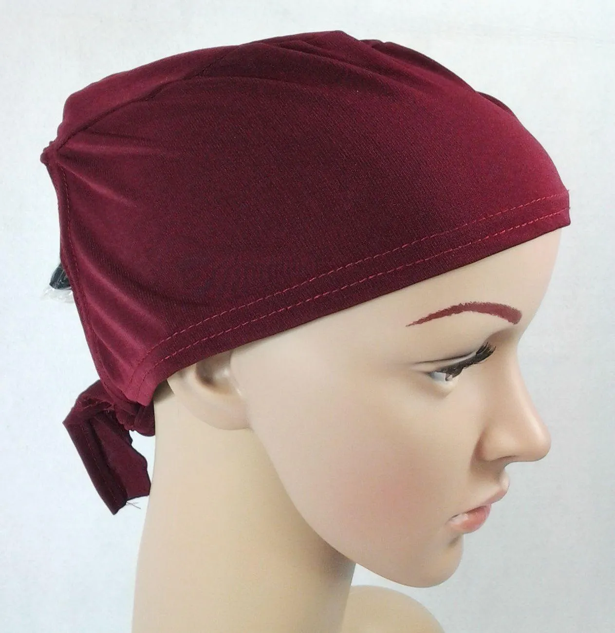 Solid Stretch TieBack UnderHijab Muslim Inner Hijab HairLoss Islamic Underscarf