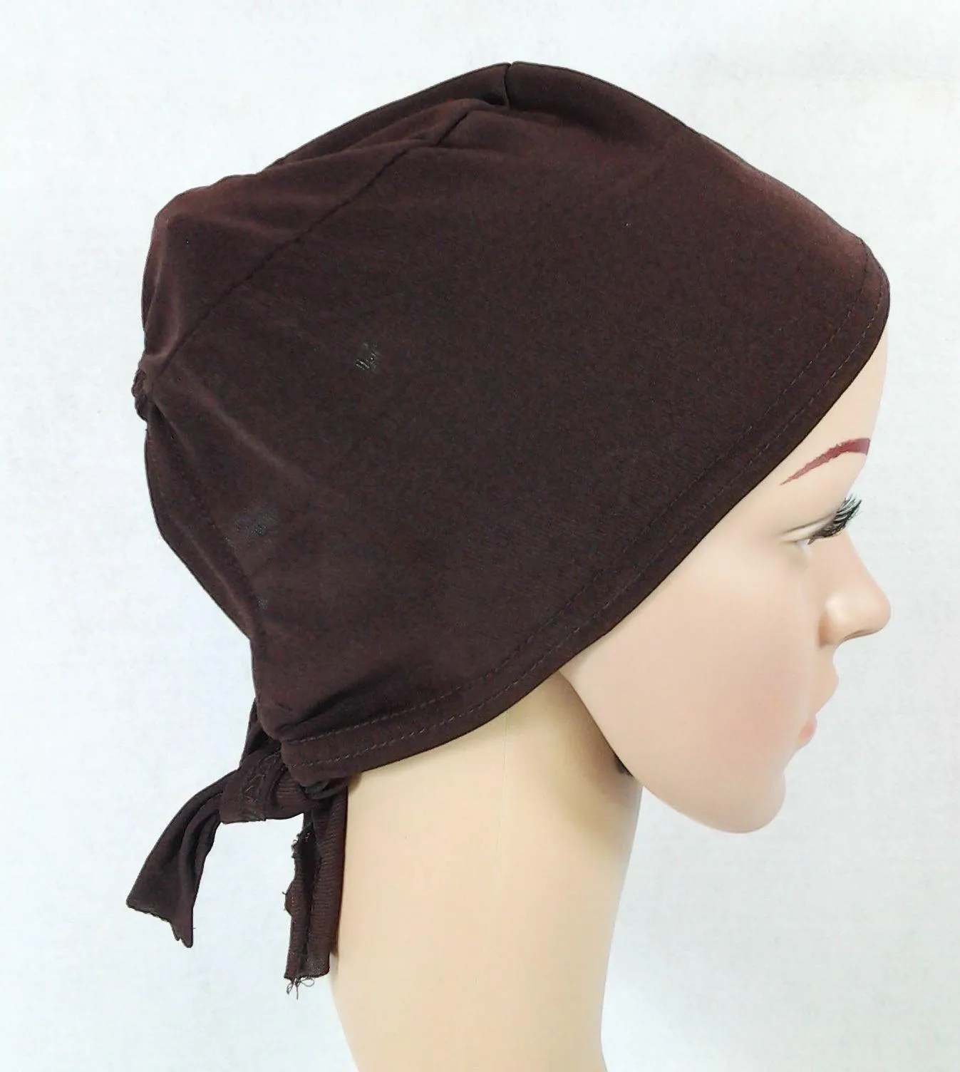 Solid Stretch TieBack UnderHijab Muslim Inner Hijab HairLoss Islamic Underscarf
