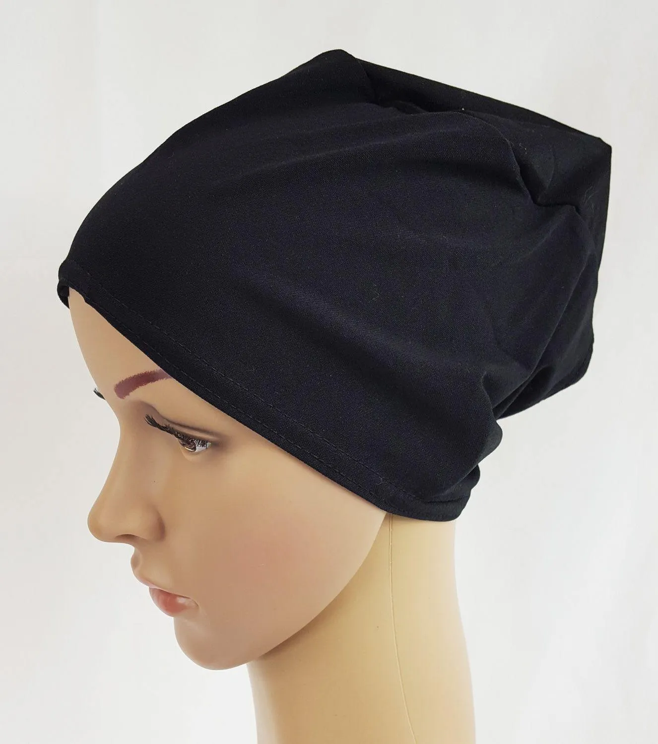 Solid Stretch TieBack UnderHijab Muslim Inner Hijab HairLoss Islamic Underscarf