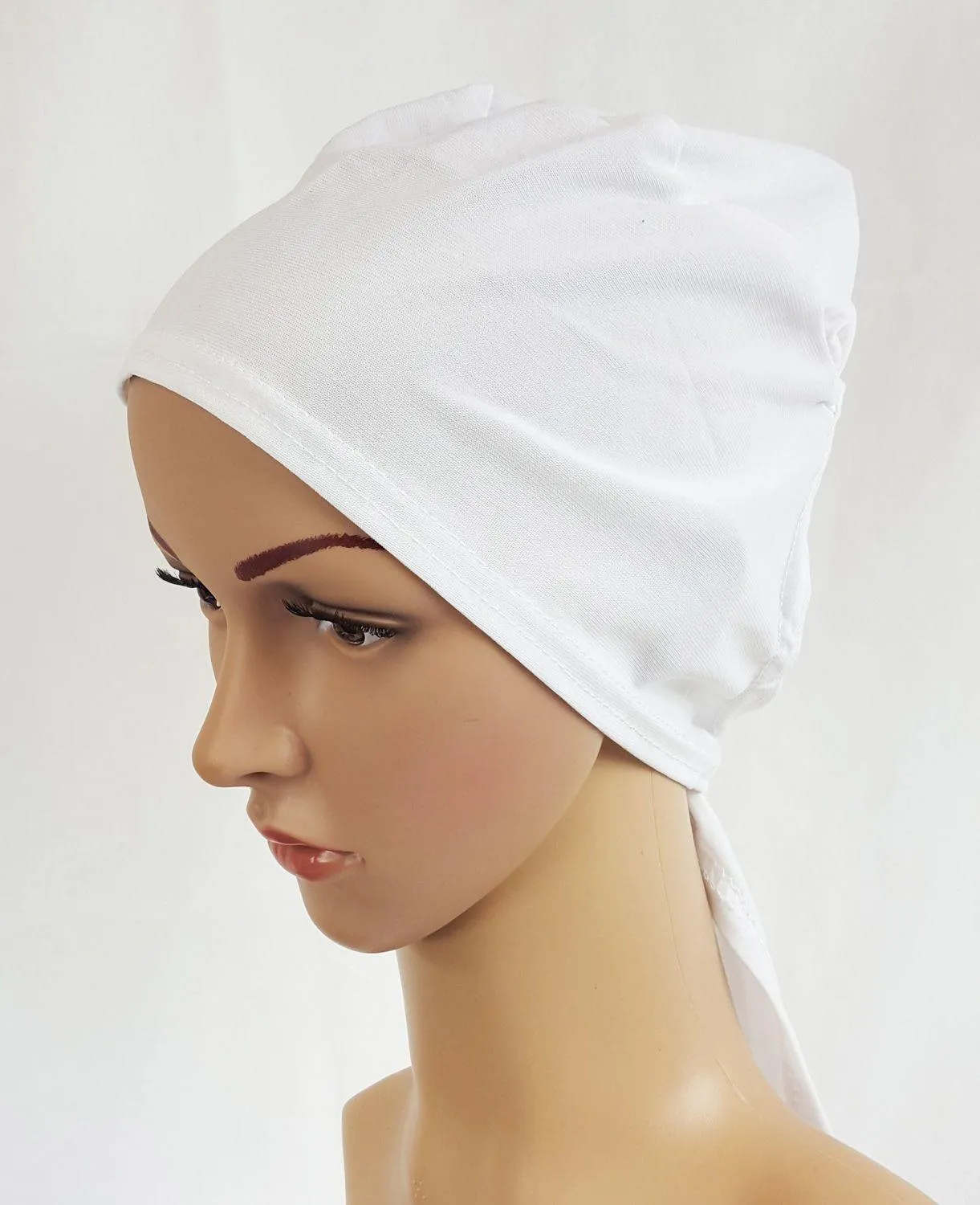 Solid Stretch TieBack UnderHijab Muslim Inner Hijab HairLoss Islamic Underscarf
