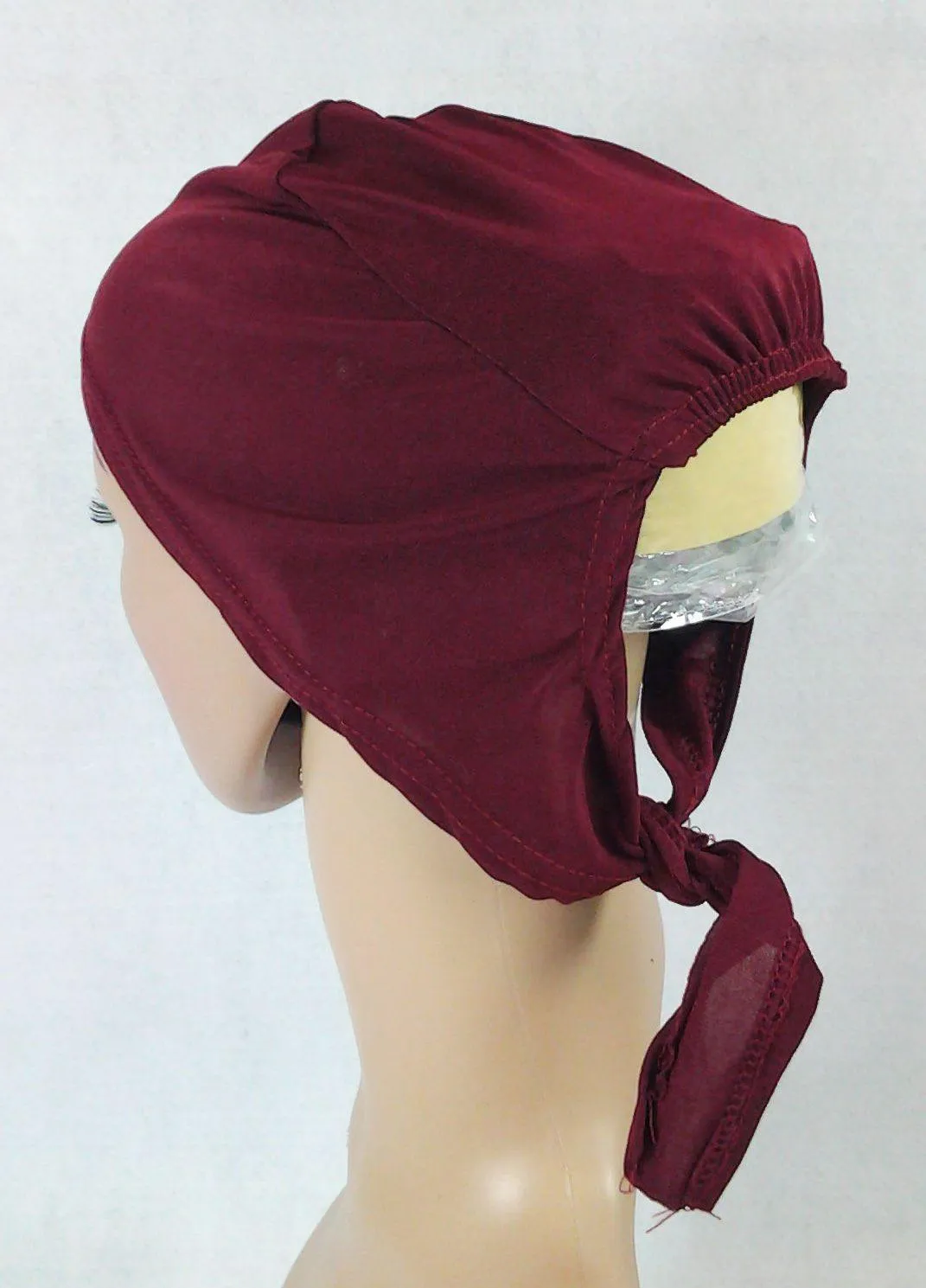 Solid Stretch TieBack UnderHijab Muslim Inner Hijab HairLoss Islamic Underscarf