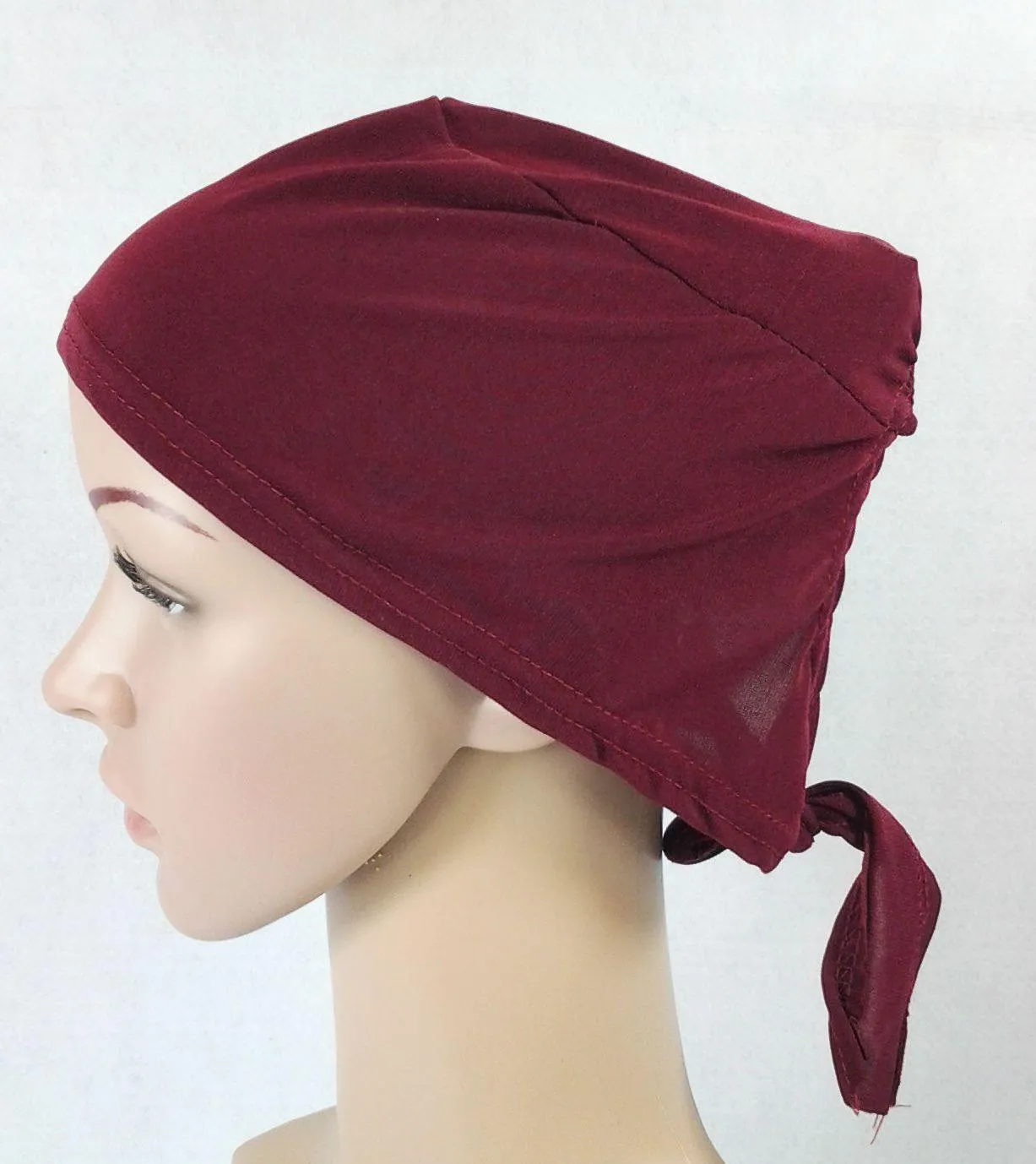 Solid Stretch TieBack UnderHijab Muslim Inner Hijab HairLoss Islamic Underscarf