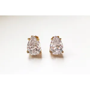 Sophia 18K Pear Stud Earrings