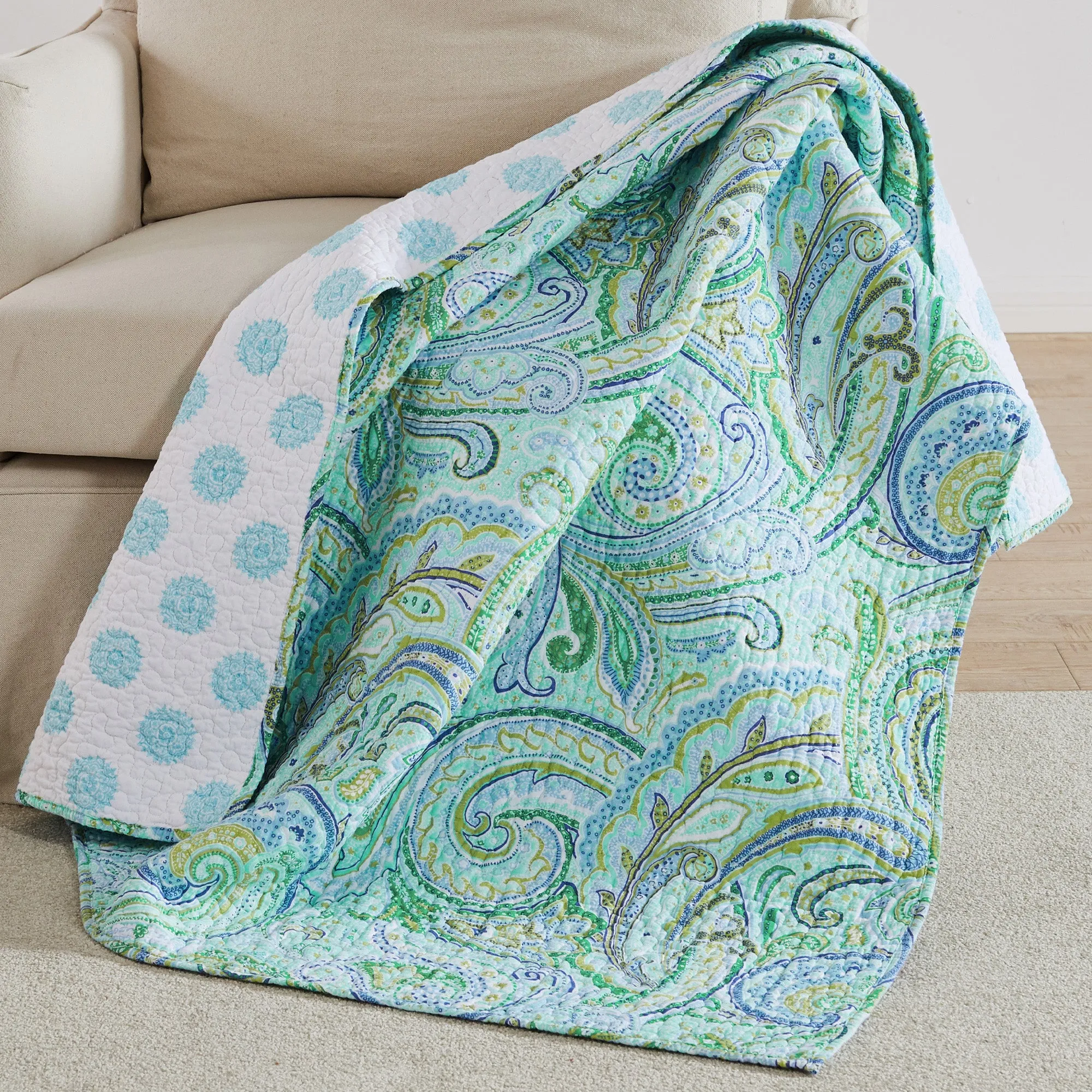 Spruce Quilted Throw