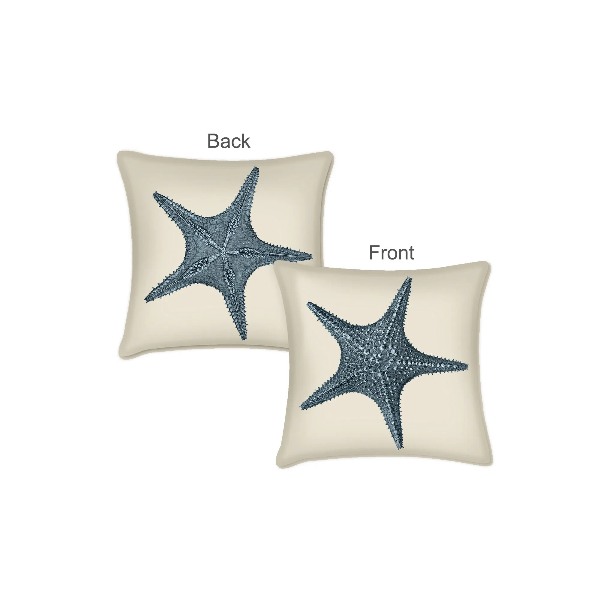 Starfish pillow, coastal decor accent, modern, home decor, pillow cover and insert, accent cushion, beach home style, ocean art