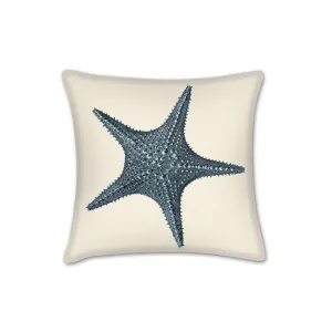 Starfish pillow, coastal decor accent, modern, home decor, pillow cover and insert, accent cushion, beach home style, ocean art