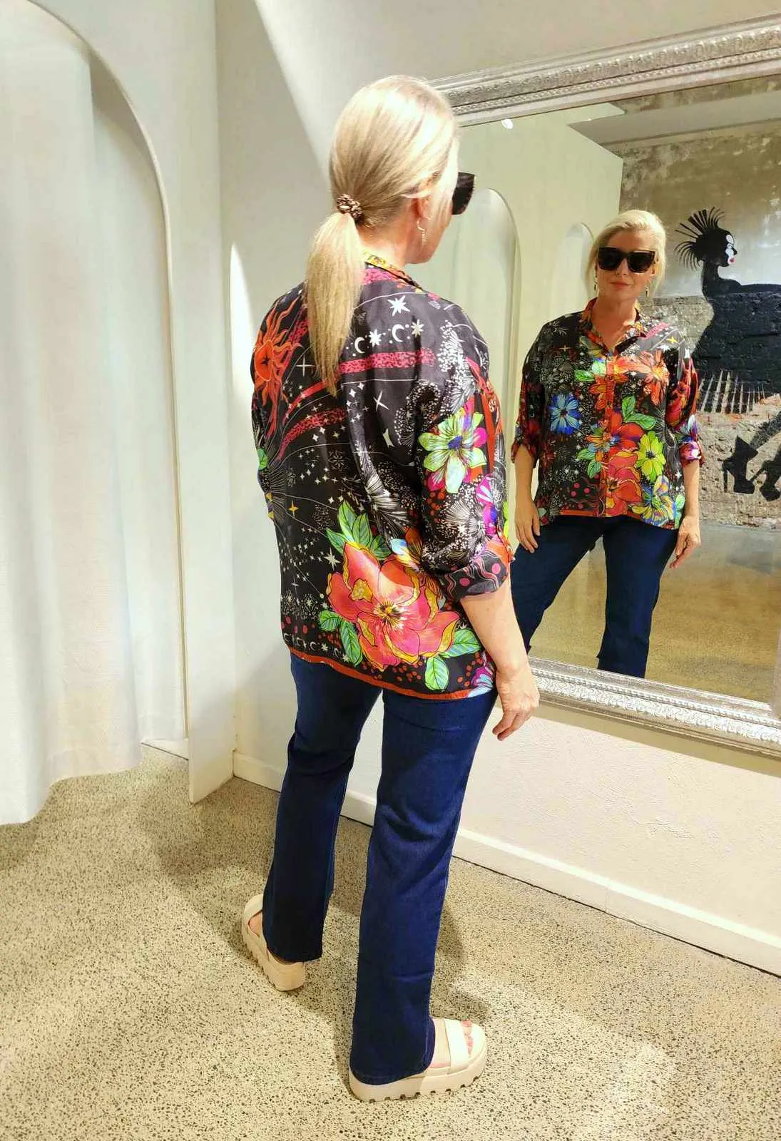 Starry Night Oversized Blouse