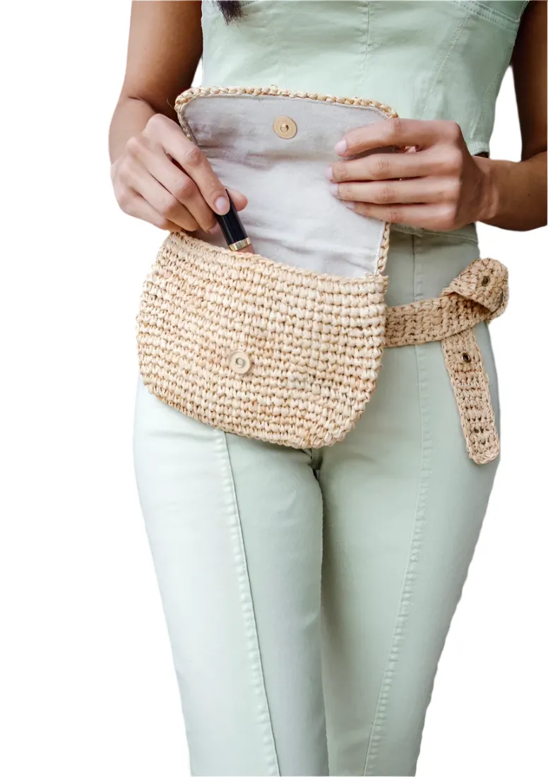 Straw Belt Bag