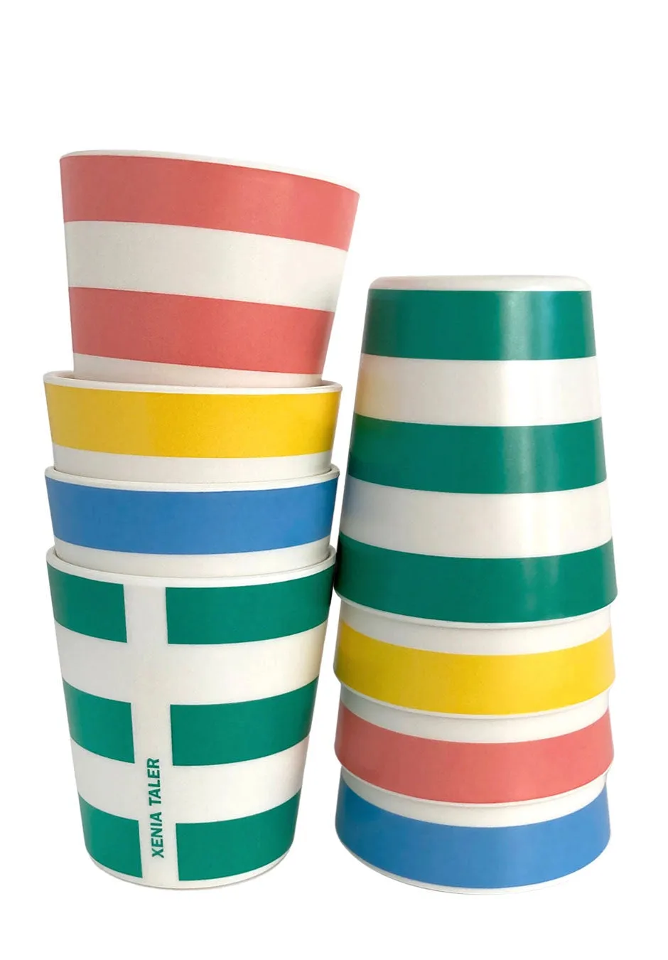 Stripe Cup Assorted Colours - Set of 4