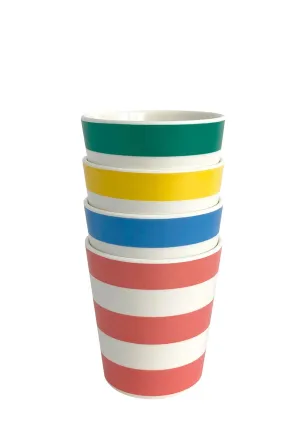 Stripe Cup Assorted Colours - Set of 4