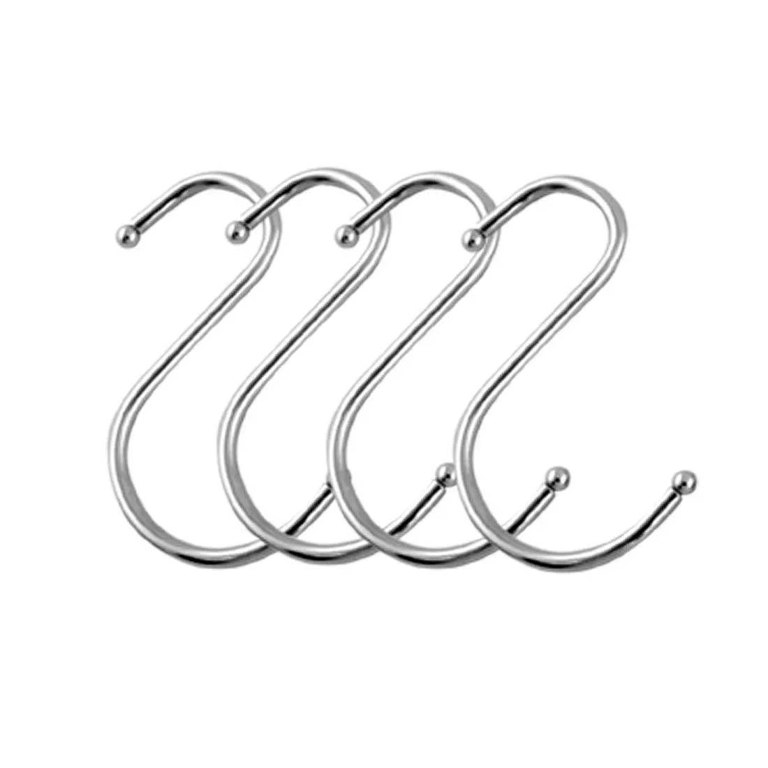 SumDirect 100PCS Scarf Apparel Punch Cup Bowl Kitchen S Shaped Silver Tone Metal Hanging Hooks
