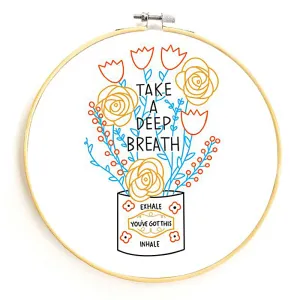 Take a Deep Breath Embroidery Kit -- Gingiber