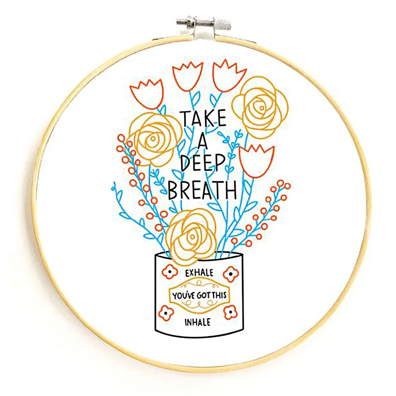 Take a Deep Breath Embroidery Kit -- Gingiber