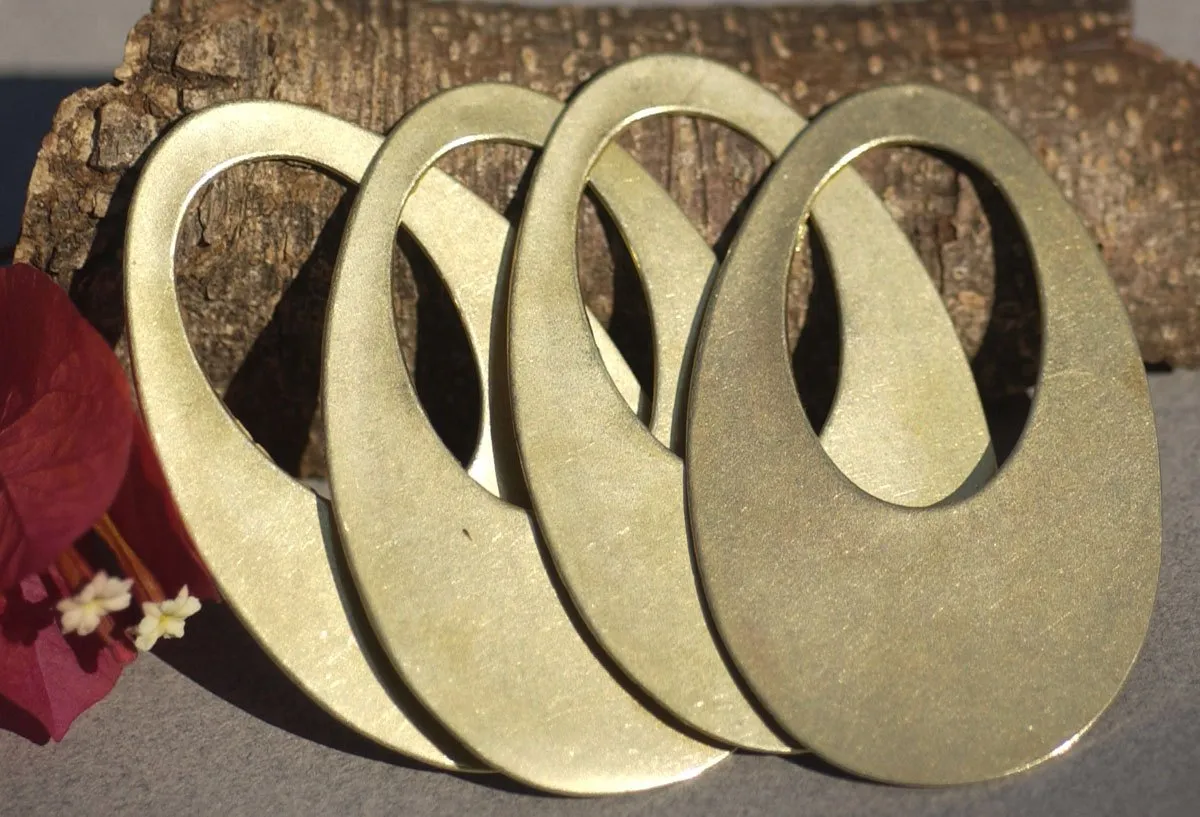 Teardrop 64mm x 41mm Shape Cutout Blank for Stamping, Metalworking,Texturing, Soldering Blanks Variety of Metal