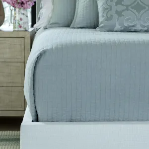 Tessa Quilted King Coverlet Sky Linen 112X98