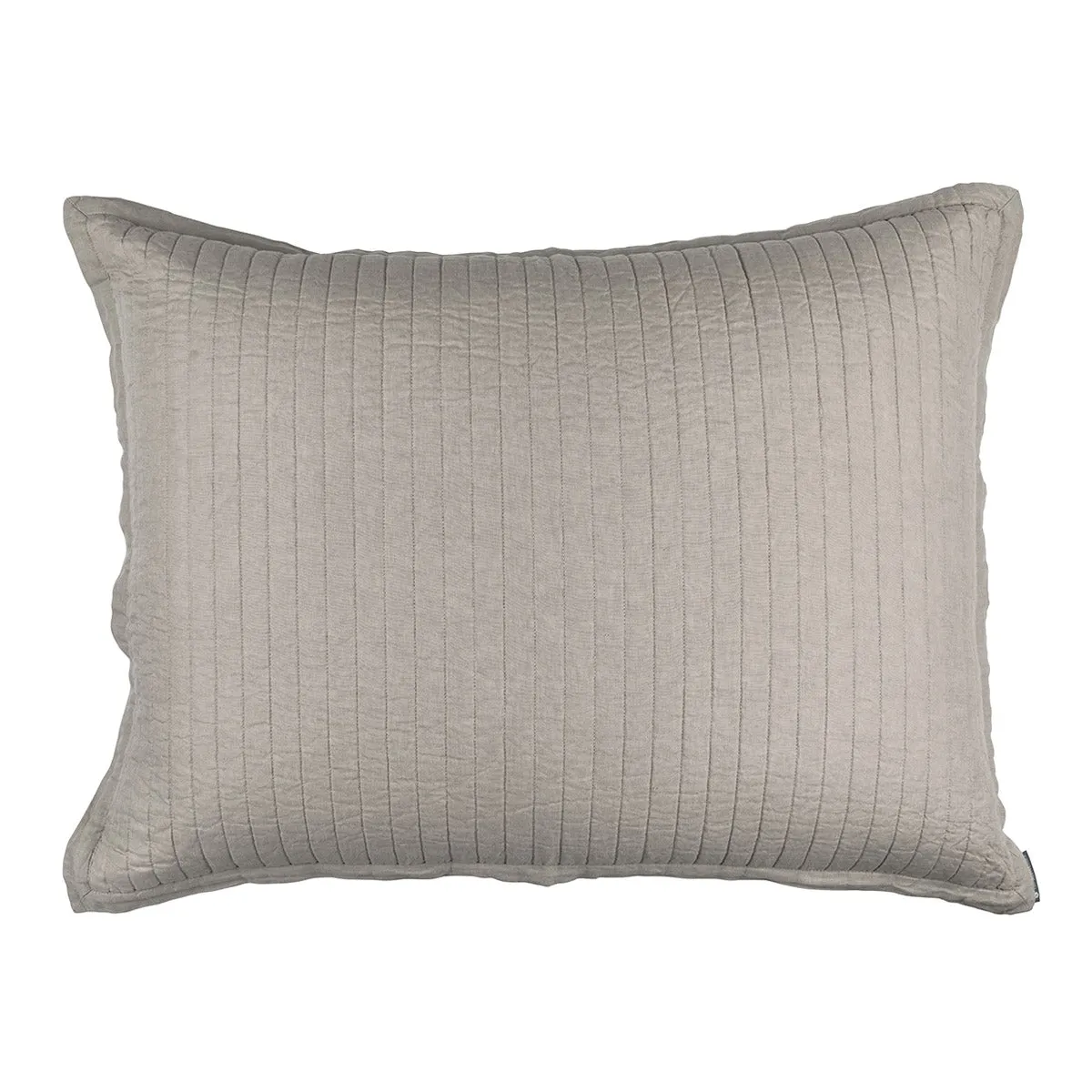 Tessa Quilted Luxe Euro Pillow Raffia Linen 27X36 (Insert Included)