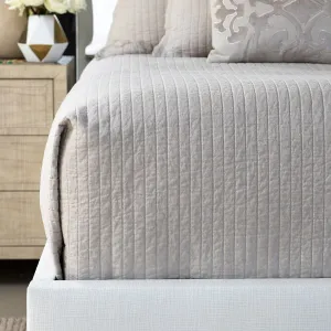 Tessa Quilted Queen Coverlet Raffia Linen 96X98