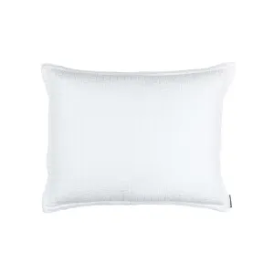 Tessa Quilted Standard Pillow White Linen 20X26 (Insert Included)
