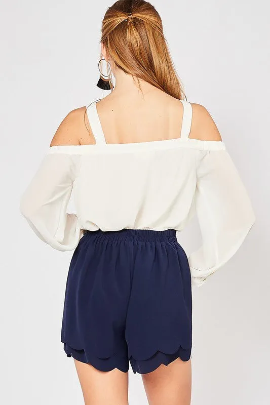 The Bri Scalloped Shorts