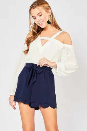 The Bri Scalloped Shorts