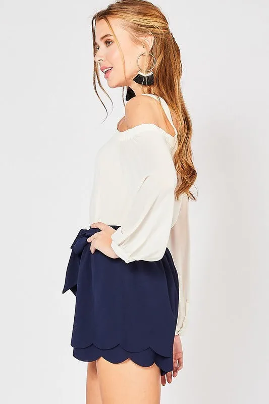 The Bri Scalloped Shorts
