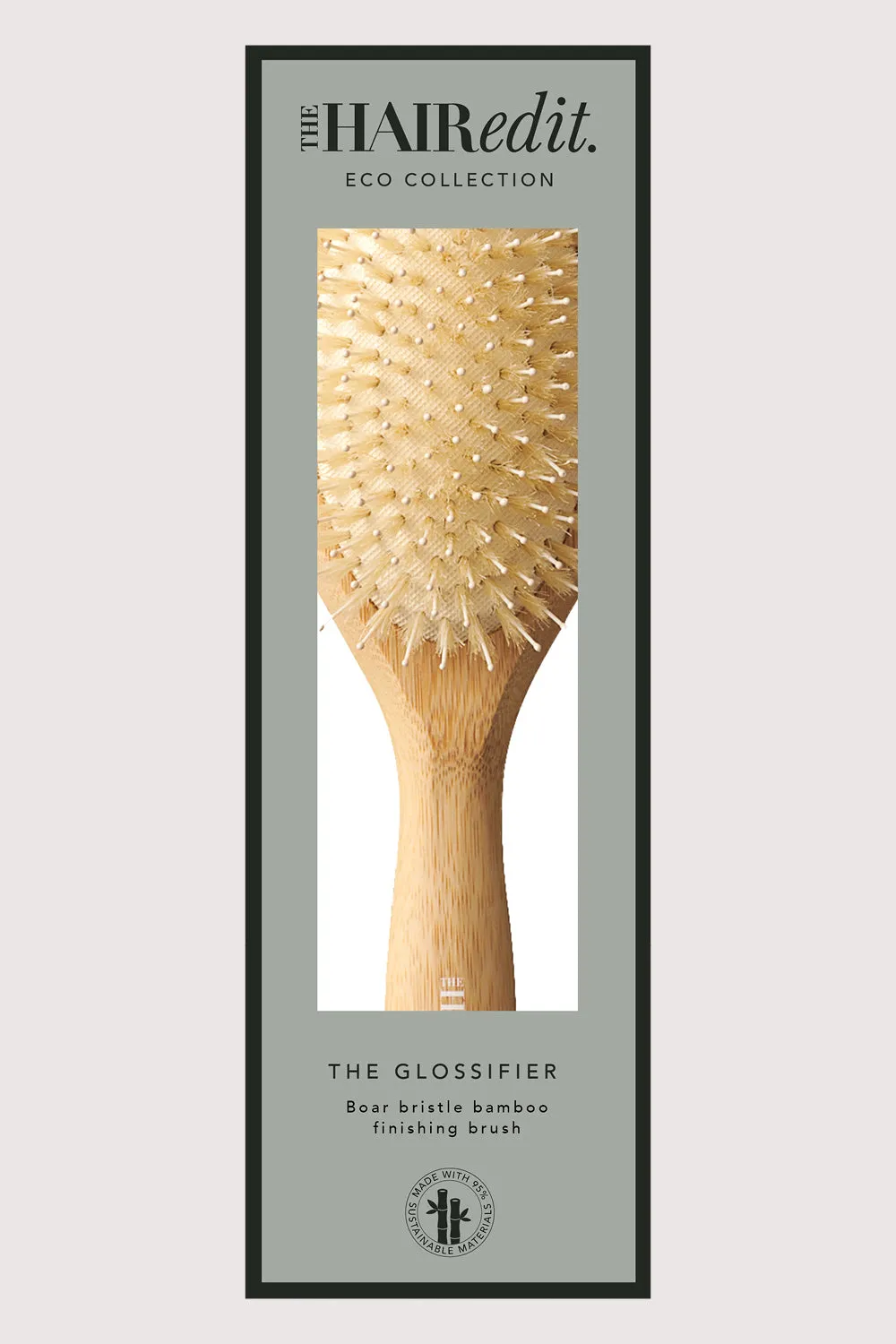 The Glossifier Boar Bristle Bamboo Brush