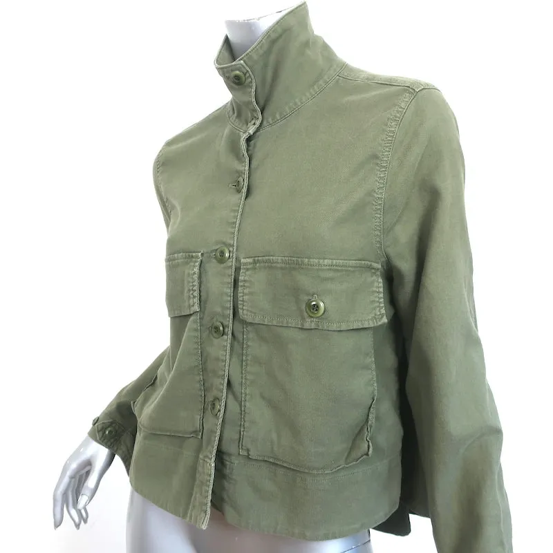 THE GREAT Swingy Army Jacket Green Size 2