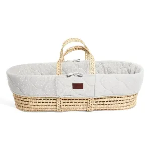 THE LITTLE GREEN SHEEP Moses Basket and Rocking Stand Bundle - Printed Dove