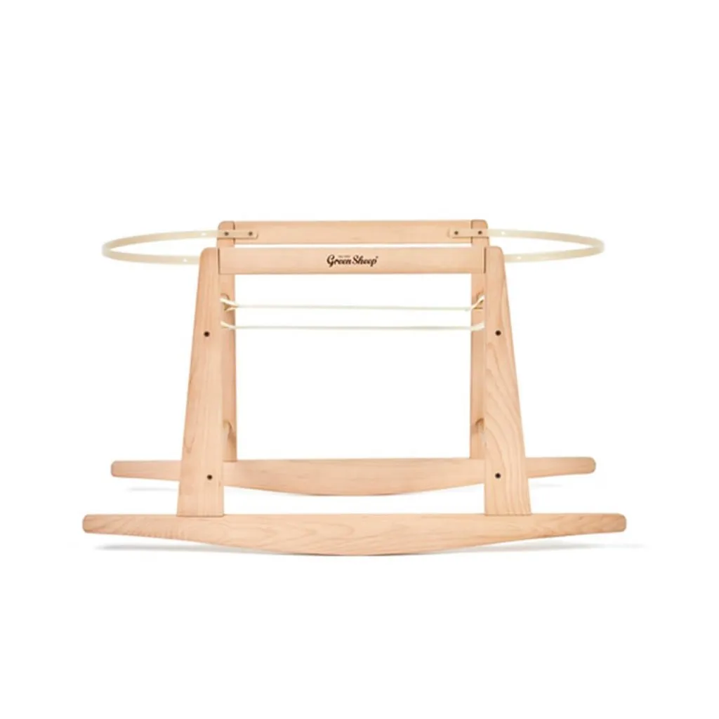 THE LITTLE GREEN SHEEP Moses Basket and Rocking Stand Bundle - Printed Dove