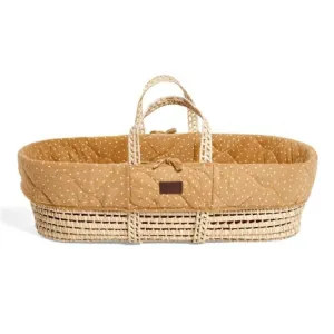 THE LITTLE GREEN SHEEP Moses Basket and Rocking Stand Bundle - Printed Honey