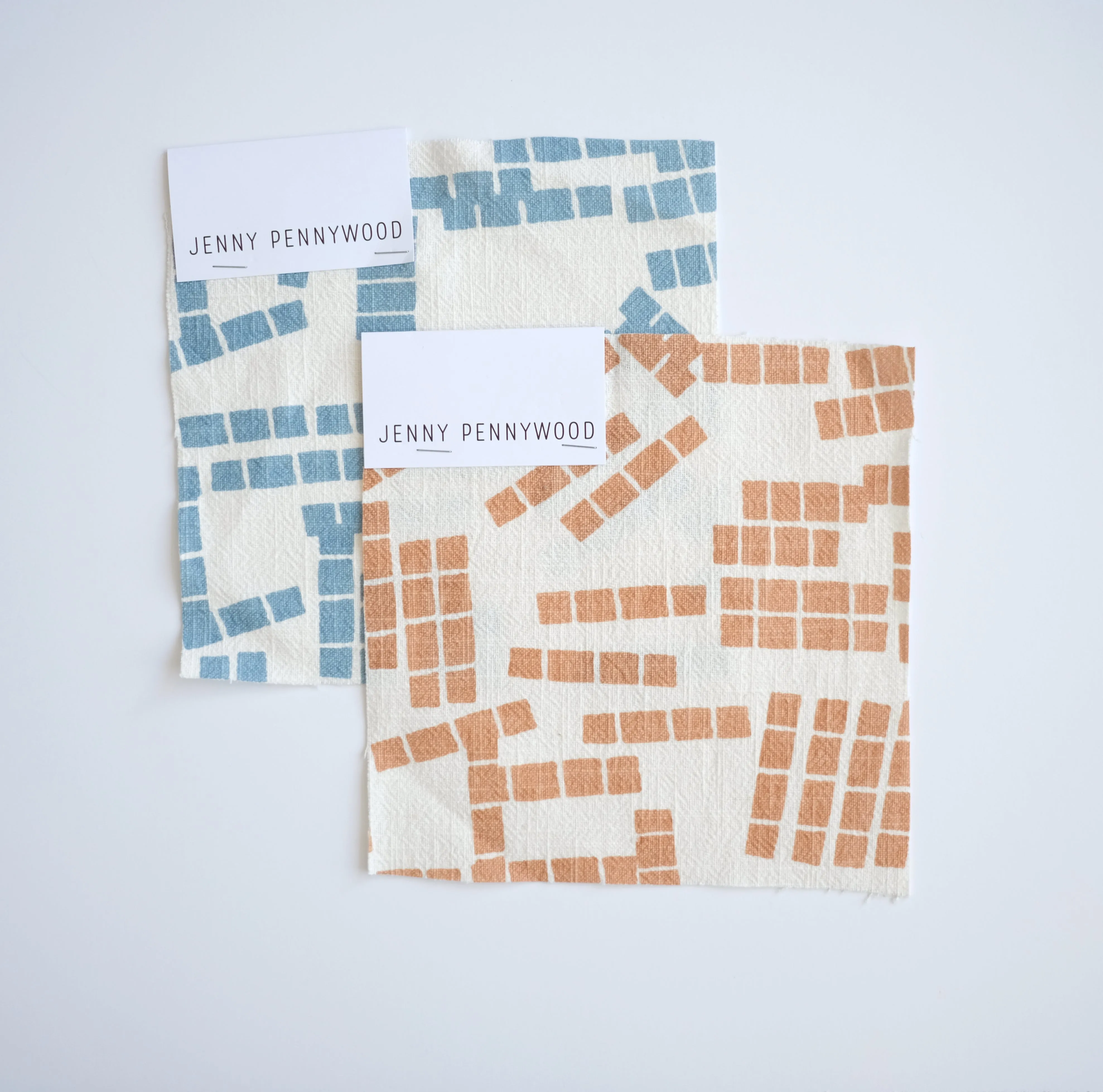TILES in SKY - Fabric by the yard