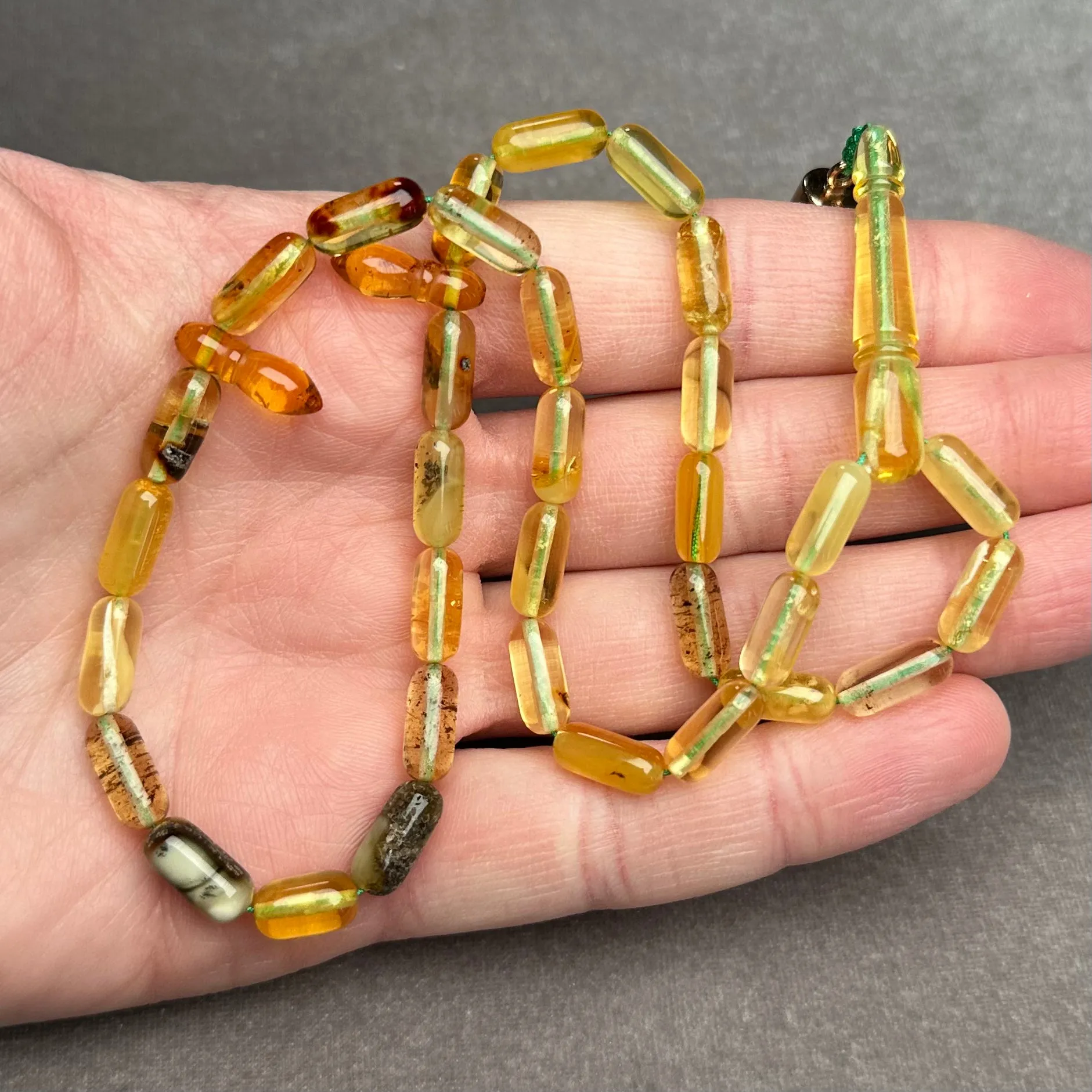 TRANSPARENT AMBER MISBAHA 5,2x11,5mm 9,6g