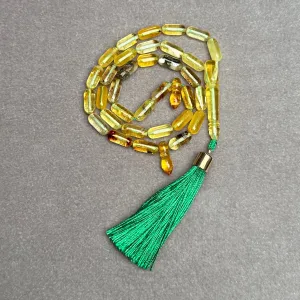 TRANSPARENT AMBER MISBAHA 5,2x11,5mm 9,6g