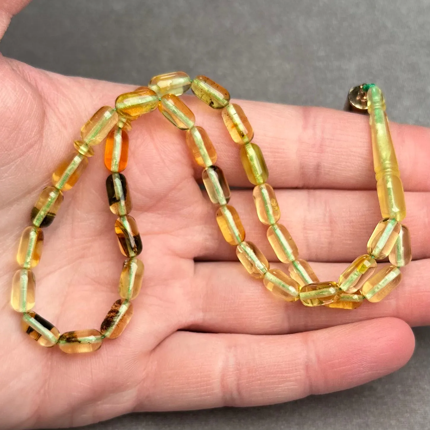 TRANSPARENT AMBER MISBAHA 5,2x9,5mm 8g