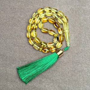 TRANSPARENT AMBER MISBAHA 5,6x8,5mm 8g