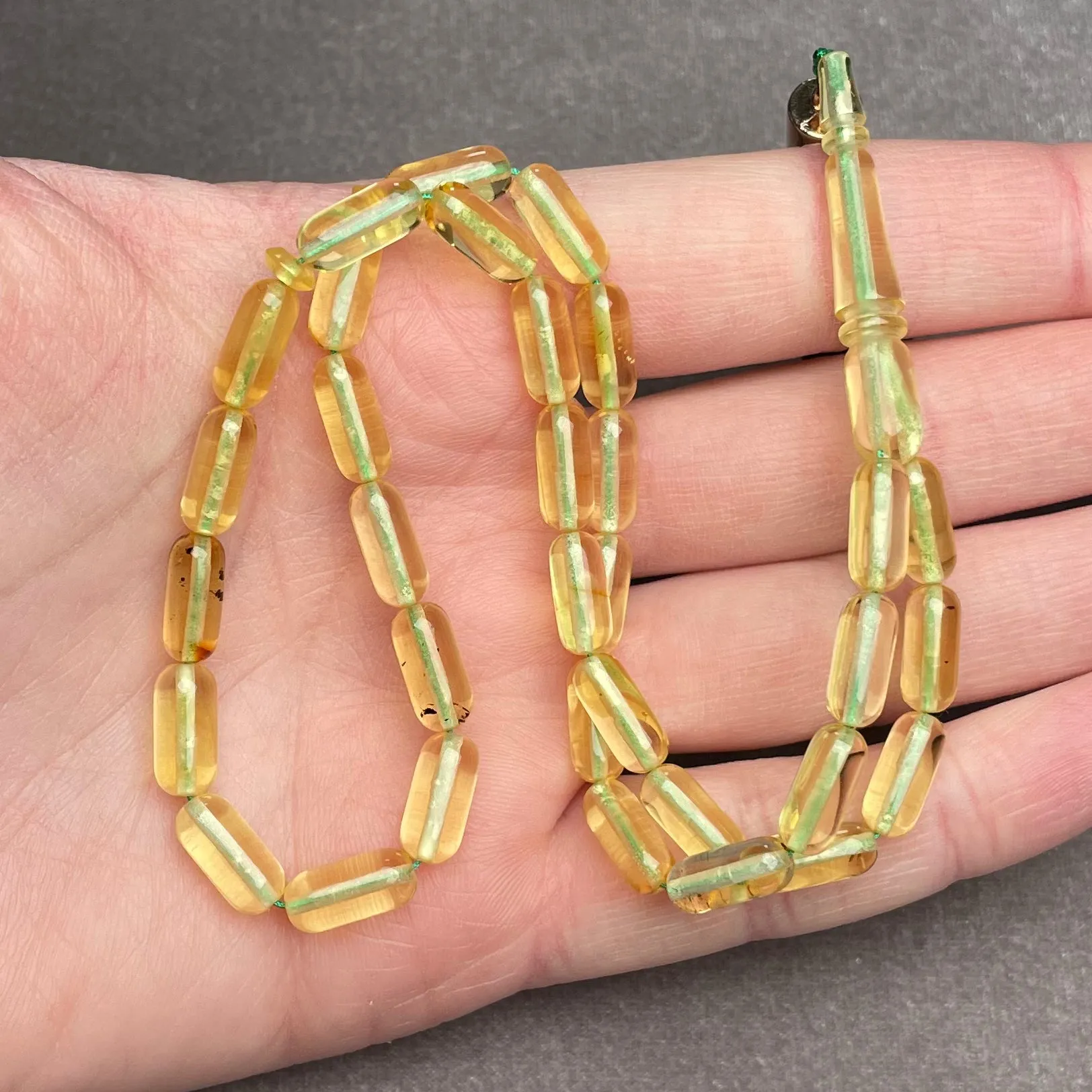 TRANSPARENT AMBER MISBAHA 5x11,5mm 9,3g