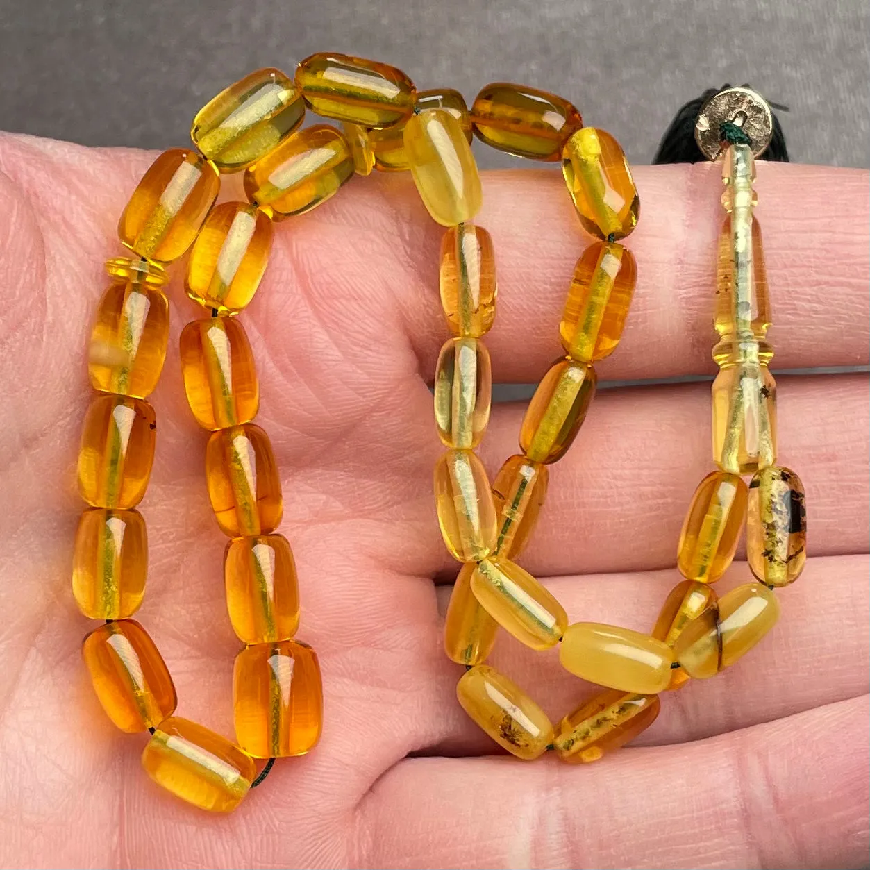 TRANSPARENT AMBER MISBAHA 6x9,8mm 10g