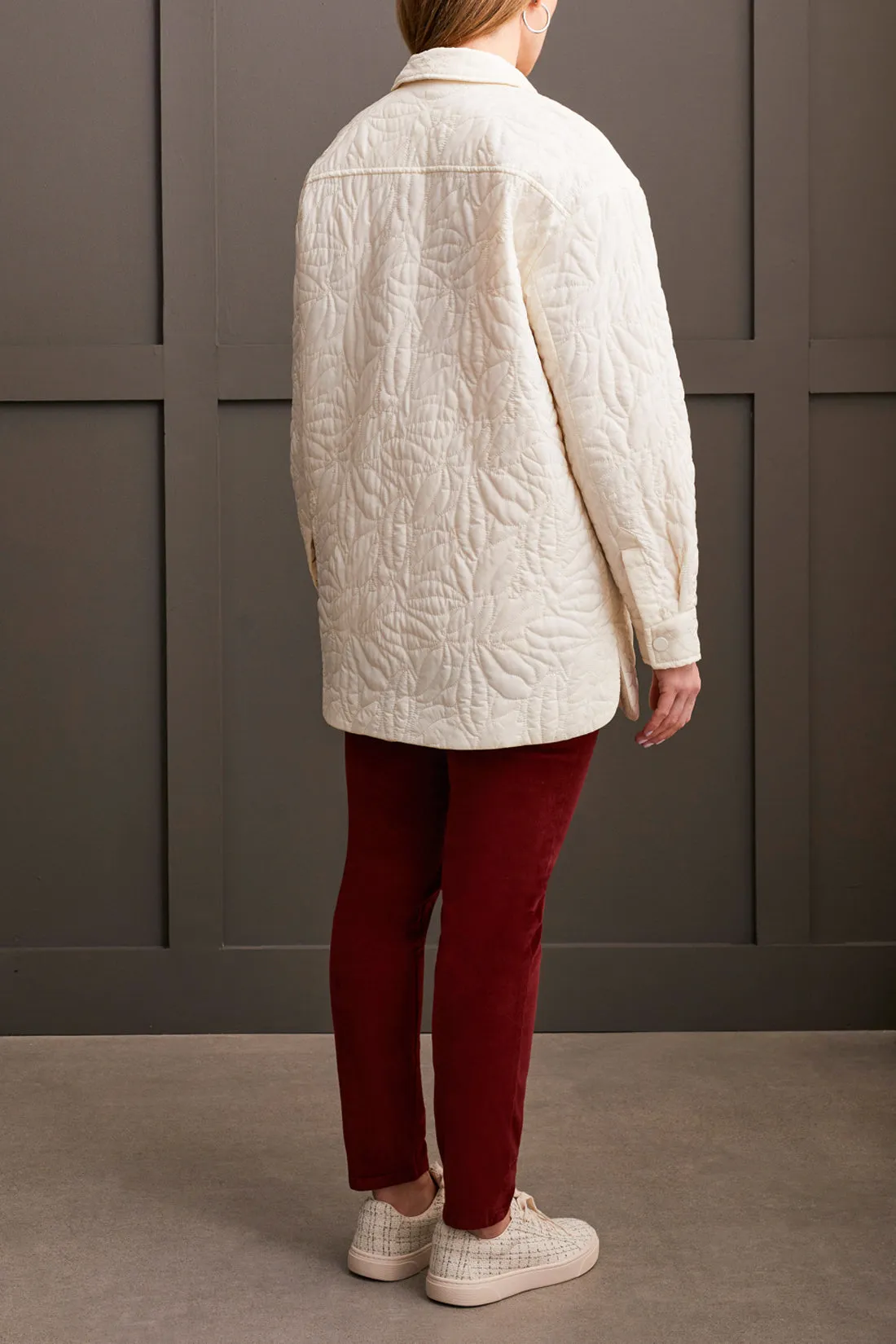 Tribal Quilted Shacket - Cream
