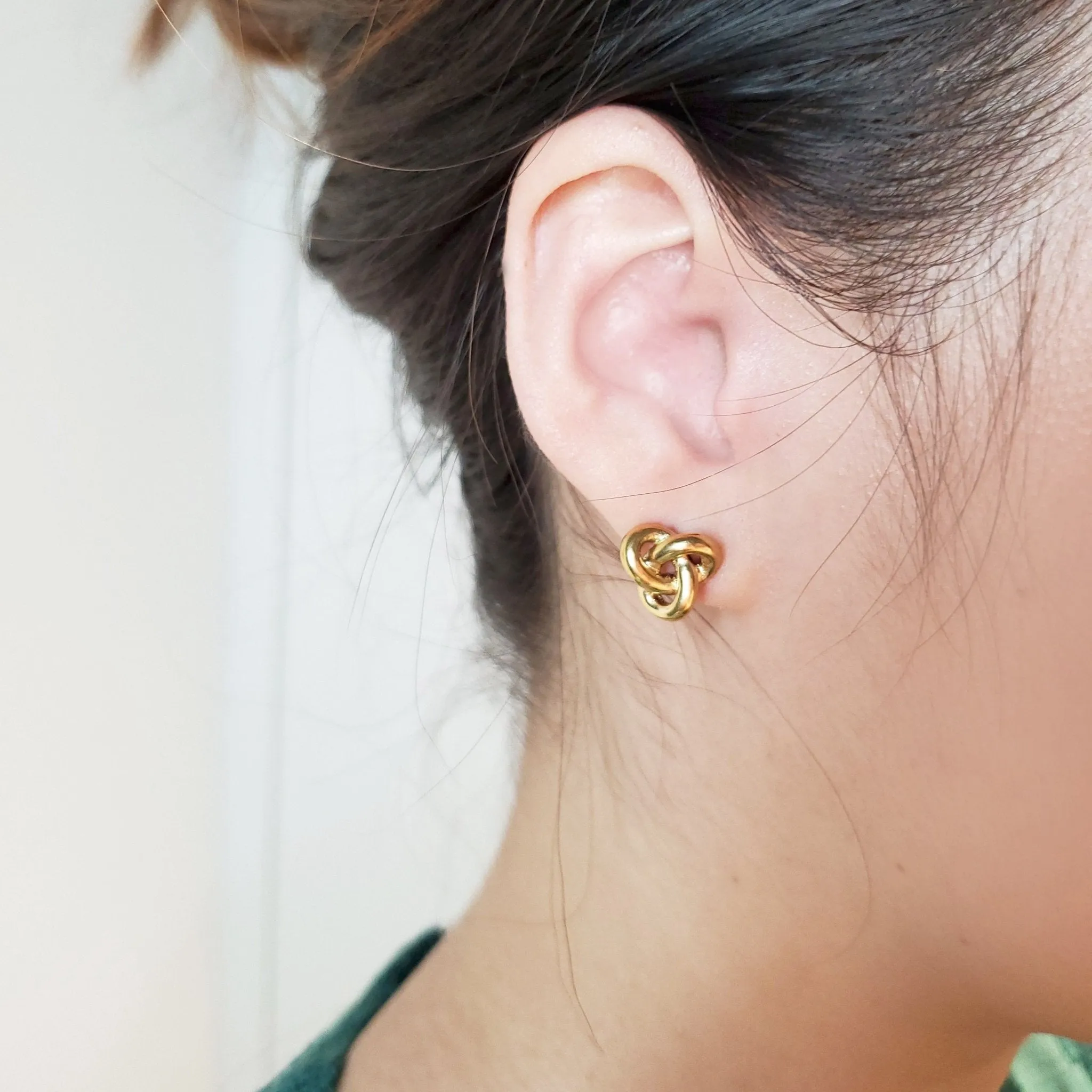 Triple Loop Stud Earrings