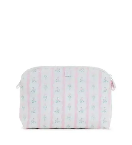TRVL GOODIE COSMETIC BAG Ribbon Floral Pink
