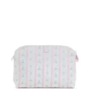 TRVL GOODIE COSMETIC BAG Ribbon Floral Pink